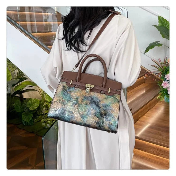 2025 Trendy Embossed PU Crossbody Bag - Women's Fashion Handbag