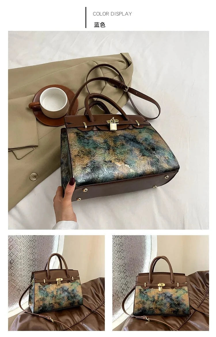 2025 Trendy Embossed PU Crossbody Bag - Women's Fashion Handbag
