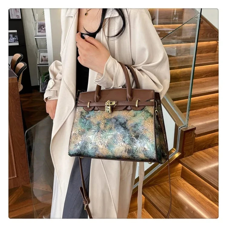 2025 Trendy Embossed PU Crossbody Bag - Women's Fashion Handbag