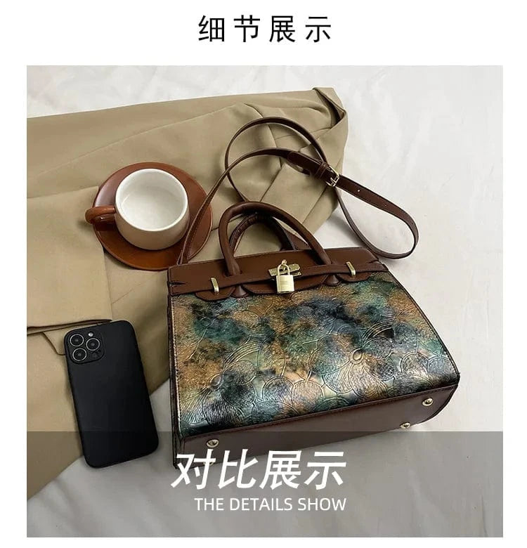 2025 Trendy Embossed PU Crossbody Bag - Women's Fashion Handbag