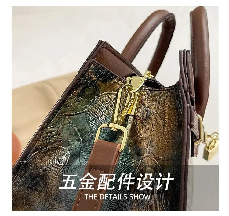 2025 Trendy Embossed PU Crossbody Bag - Women's Fashion Handbag