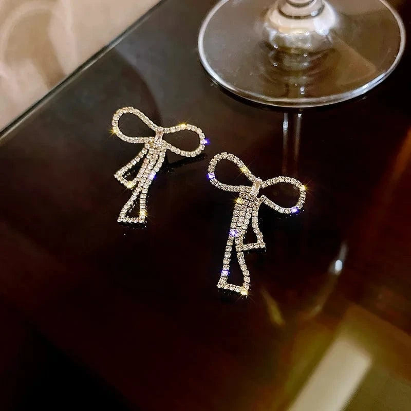 2306 Gold s925 silver needle boom earrings female personality Korean Dongdaemun long tassel earrings retro pearl earrings