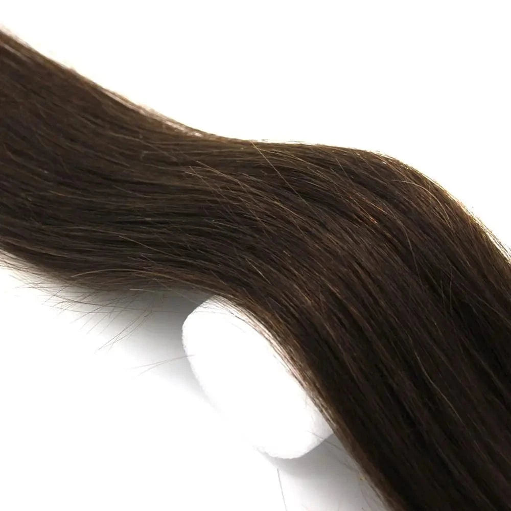 24 Inches / 2# Dark Brown 14-26inch 100s Easy Loop/Micro Ring Beads Remy Human Hair Extensions Ombre Hair Straight In stock dropship