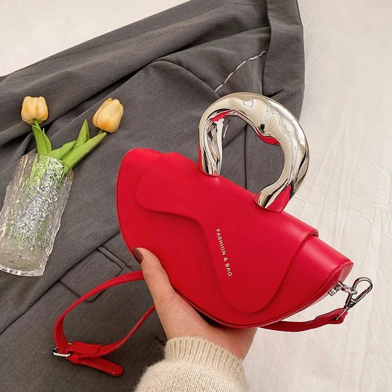 24cm*8cm*11cm / Red The new hot handbags 2024 Light Lady Fashion Leather Bags Lady Design Purses For Ladies