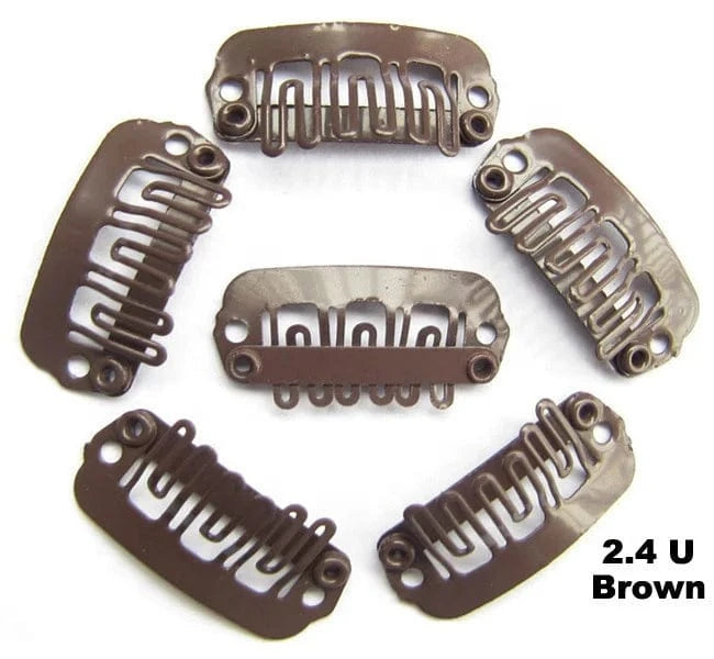 24mm 1000pcs Wig Hair Clips Tool Metal Snap Clips U Shape clips for hair extensions