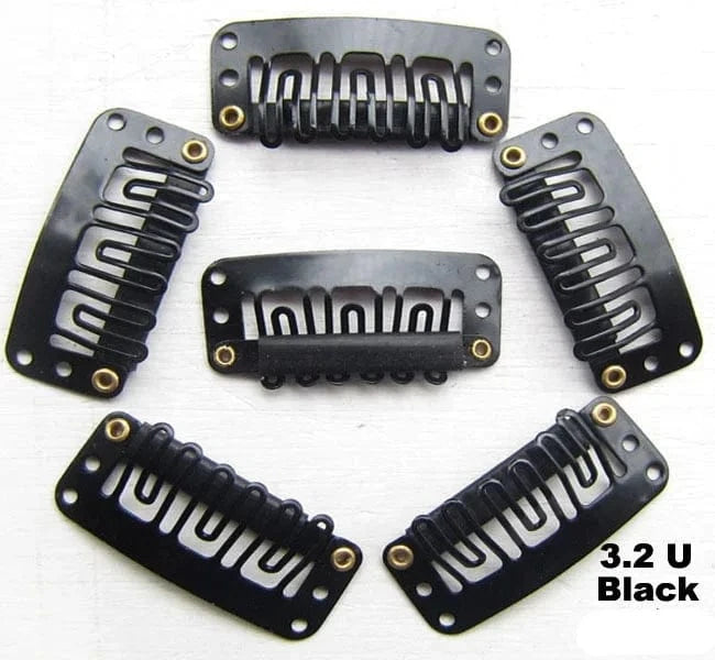 24mm 1000pcs Wig Hair Clips Tool Metal Snap Clips U Shape clips for hair extensions