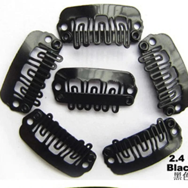 24mm 1000pcs Wig Hair Clips Tool Metal Snap Clips U Shape clips for hair extensions