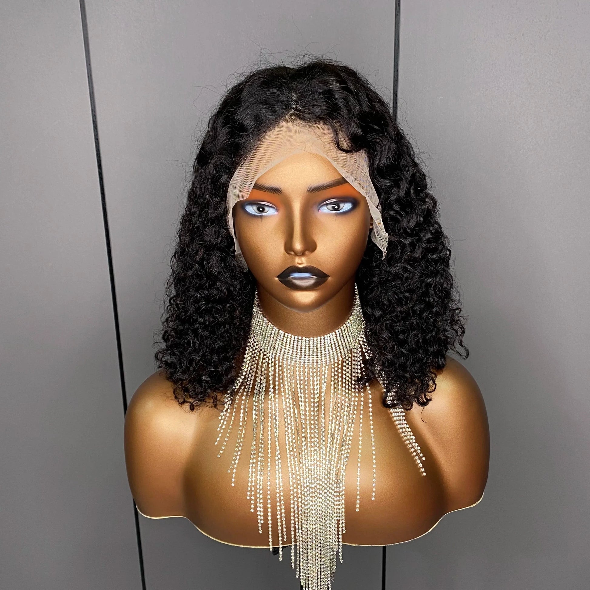 250% Brazilian Curly Short Bob Wig 13x4 Water Wave Lace Frontal Human Hair Deep Wave 13x6 HD Lace Front Glueless Wigs For Women