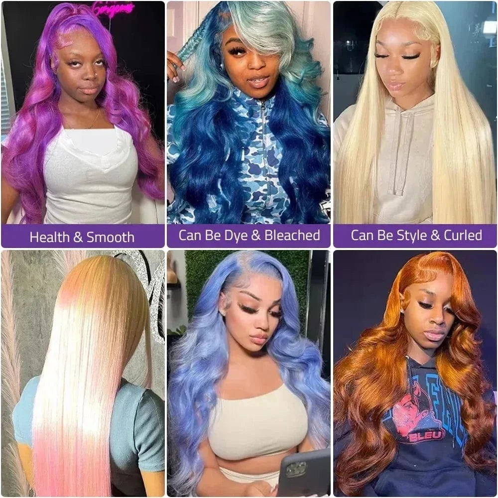 250 Density Body Wave 613 Honey Blonde HD Transparent Lace Front Human Hair Wigs 38 Inch 13x6 Lace Frontal Wig Brazilian Women