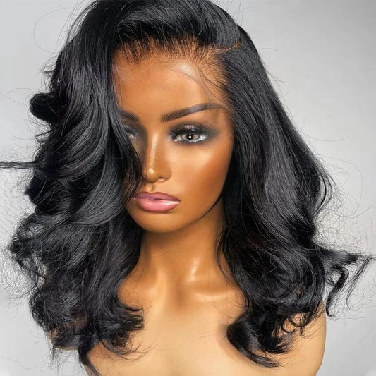 250% Short Bob Body Wave 5X5 4X4 Glueless Wigs Human Hair Ready To Wear Lace Front Transparent Lace Frontal Virgin Hair Wig