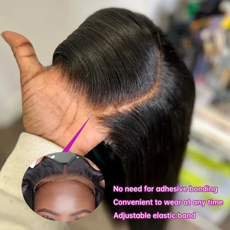 250 silky Straight Lace Front Wigs Human Hair Transparent  HD Lace Frontal Wig 30 inch Glueless Closure Wig