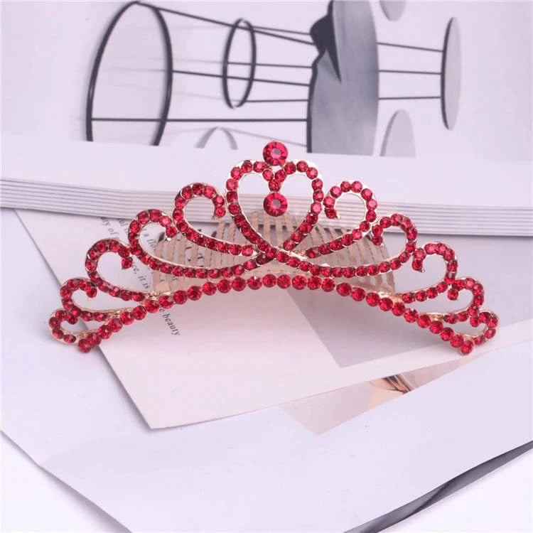 3# Wholesale Fashion Bridal Wedding zircon Rhinestone Crowns Metal Tiaras For Women