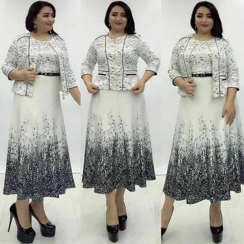 3 XL / Blue Latest design hot sale two-piece set african tops and skirt sets for women