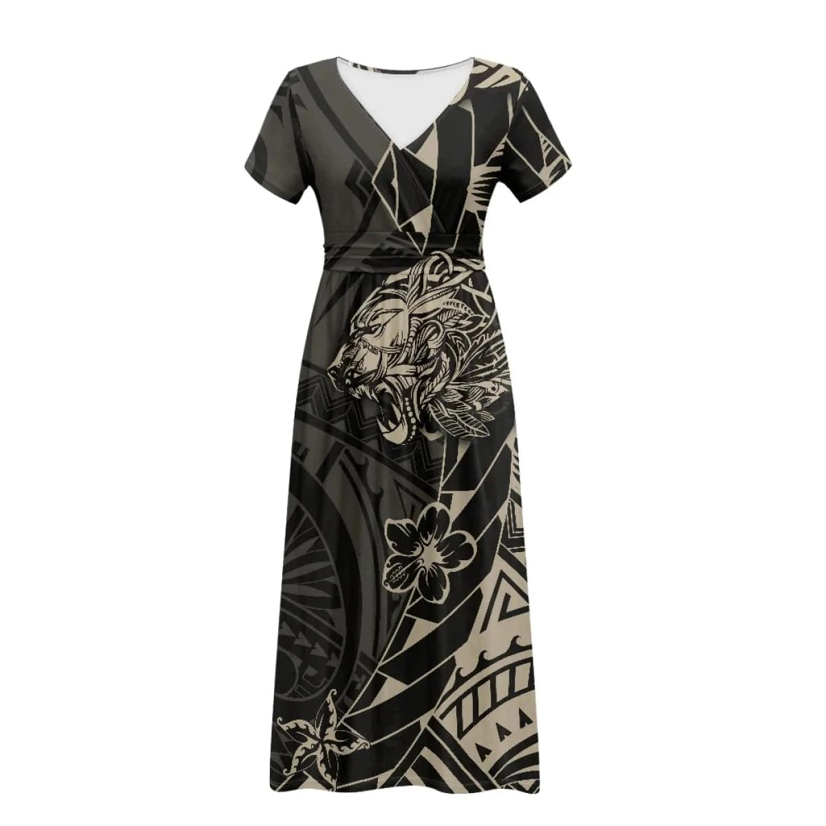 3 XL / YSFH1310AZ31-1 Wholesale African Wax Print Short Sleeve Long Wedding Dress Beautiful Custom Logo Eco-friendly Women Sexy Bodycon Comfy Dresses