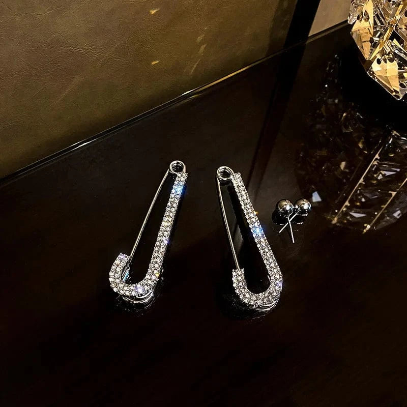 3071 Silver s925 silver needle boom earrings female personality Korean Dongdaemun long tassel earrings retro pearl earrings
