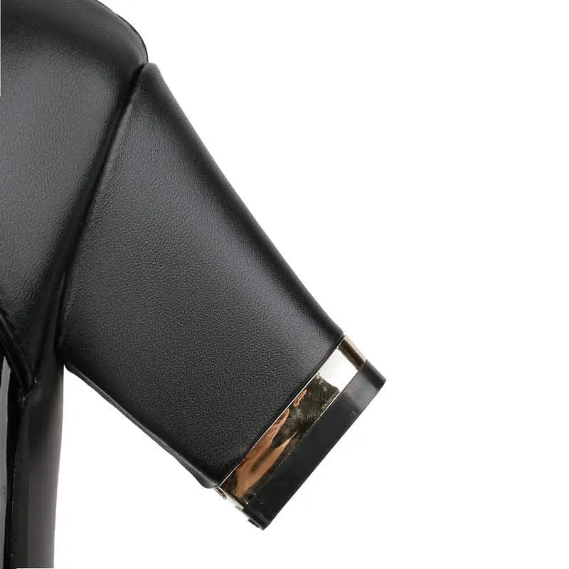 34-39 Fish billed high heels thick heeled sandals Thick bottom sexy back zipper hollow out cool boots  Heeled sandals|lace up