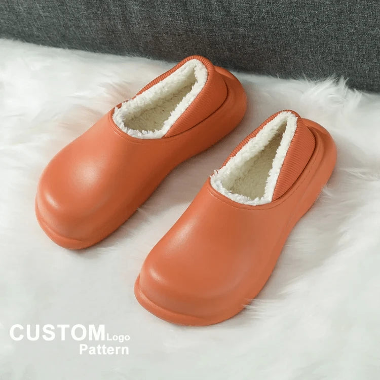34 / 4 Custom Size 34-45 Slides Waterproof Platform Girl Women Men Fashion Fur Slippers Winter Fall Home Unisex Shoes Fluffy Sandals