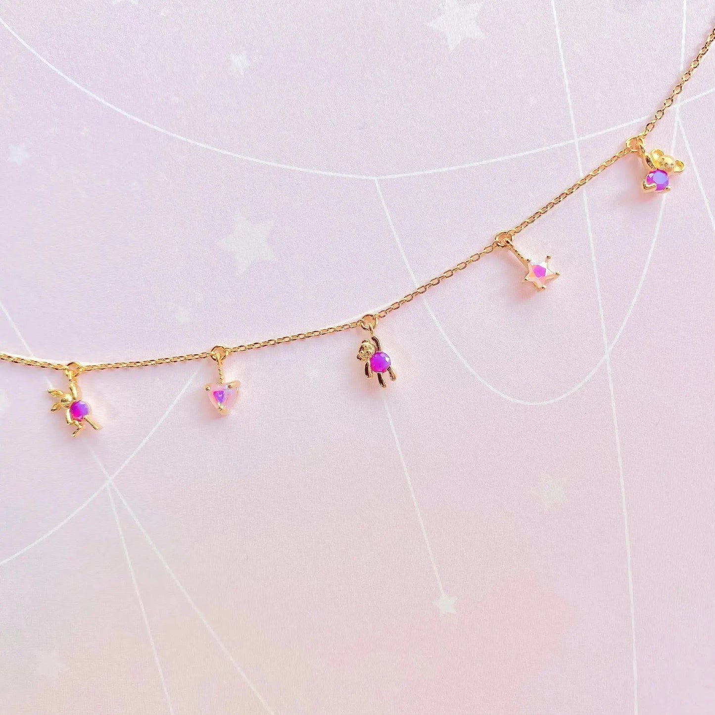 35+10cm / N674 gold 2022 Bear Rabbit Mouse Charm Filled Cz Choker Necklace for Women Clavicle Chain Pop Collars Jewelry Animal Party Jewelry