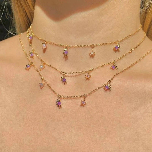 35+10cm / N674 gold 2022 Bear Rabbit Mouse Charm Filled Cz Choker Necklace for Women Clavicle Chain Pop Collars Jewelry Animal Party Jewelry