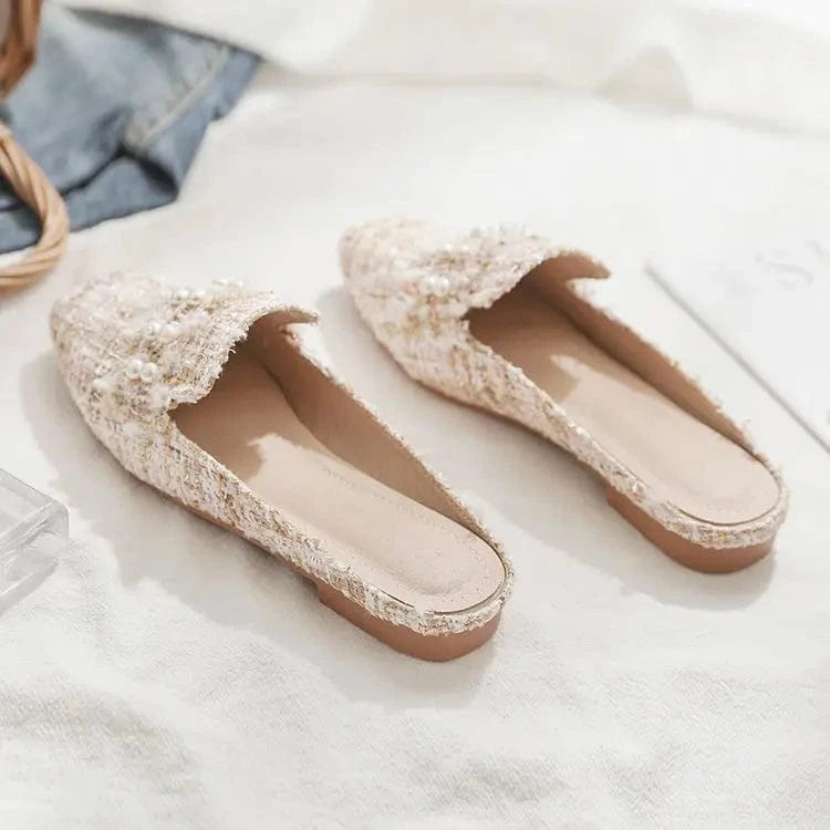 35 / 5 2023 New Arrivals Bowknot Sandals Flat Women Shoes Casual Closed Toe Slippers flat shoes women