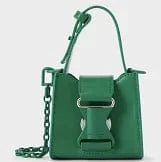 35 / A004 green New design Metal Chain women's high heel Sandals chaussures femmes Open toe Dew heel soft leather shoes Square head for ladies