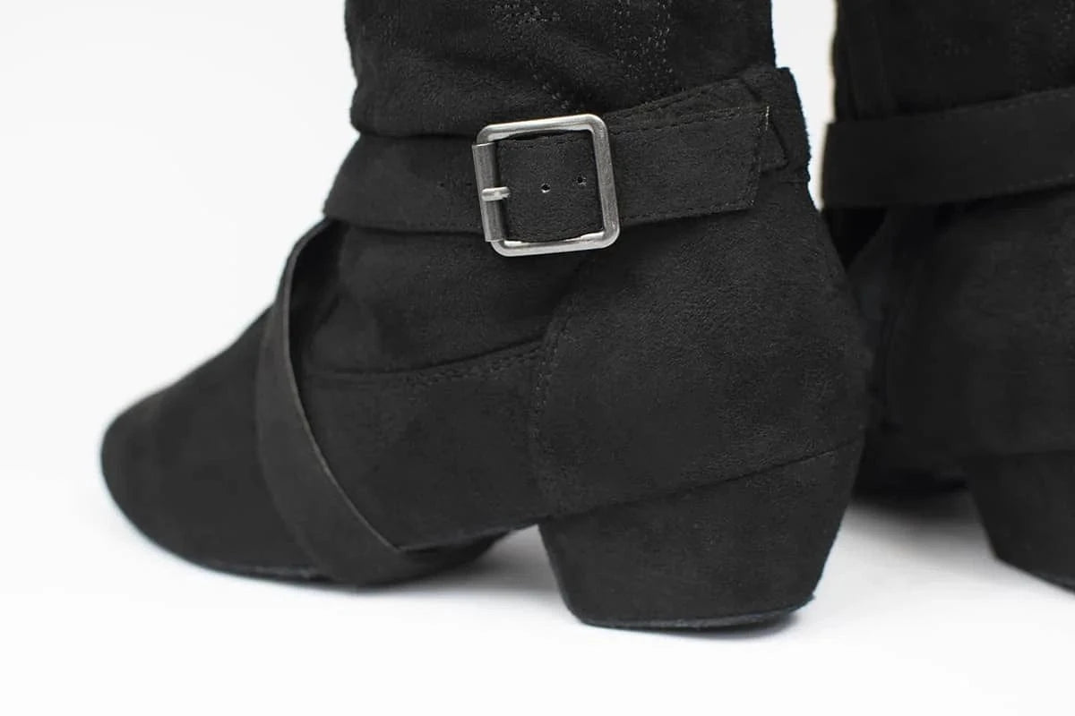 35 / Black HIGH Quality Ankle Tan Black Suede Soft Sole Comfortable Women Dance Boots  Fast Shipping Much In Stock evk0009