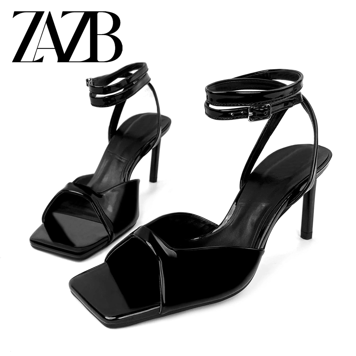 35 / Black Luxury Customized Luxury Designer Sandals Women's and Women's Fashion High Heel Sandals Women's Comfort