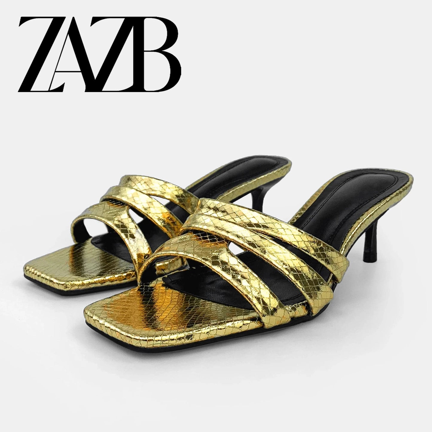 35 / Gold Leather golden custom high heels shoes for women sandals and ladies shoes femmes chaussures pour femmes wedding bride