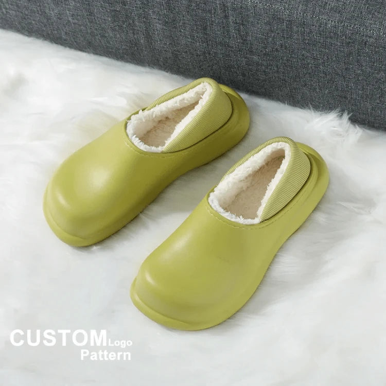 36 / 3 Custom Size 34-45 Slides Waterproof Platform Girl Women Men Fashion Fur Slippers Winter Fall Home Unisex Shoes Fluffy Sandals