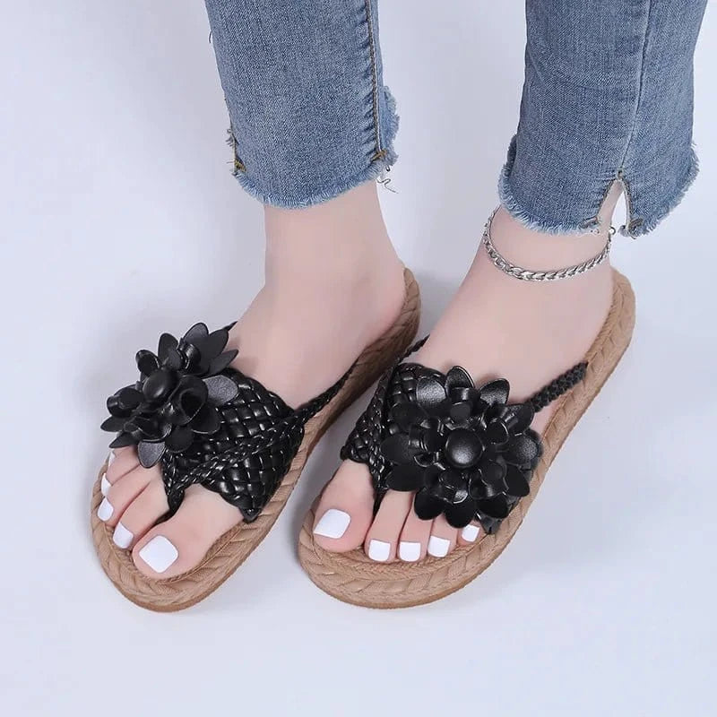 36-42 Summer floral slippers Bathroom sandals and slippers Outdoor beach slippers