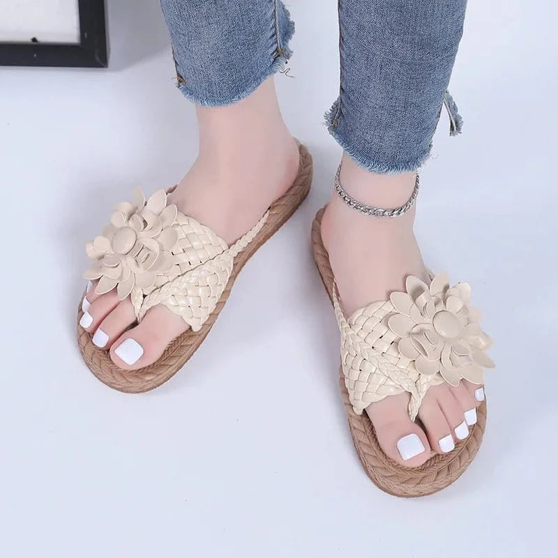 36-42 Summer floral slippers Bathroom sandals and slippers Outdoor beach slippers