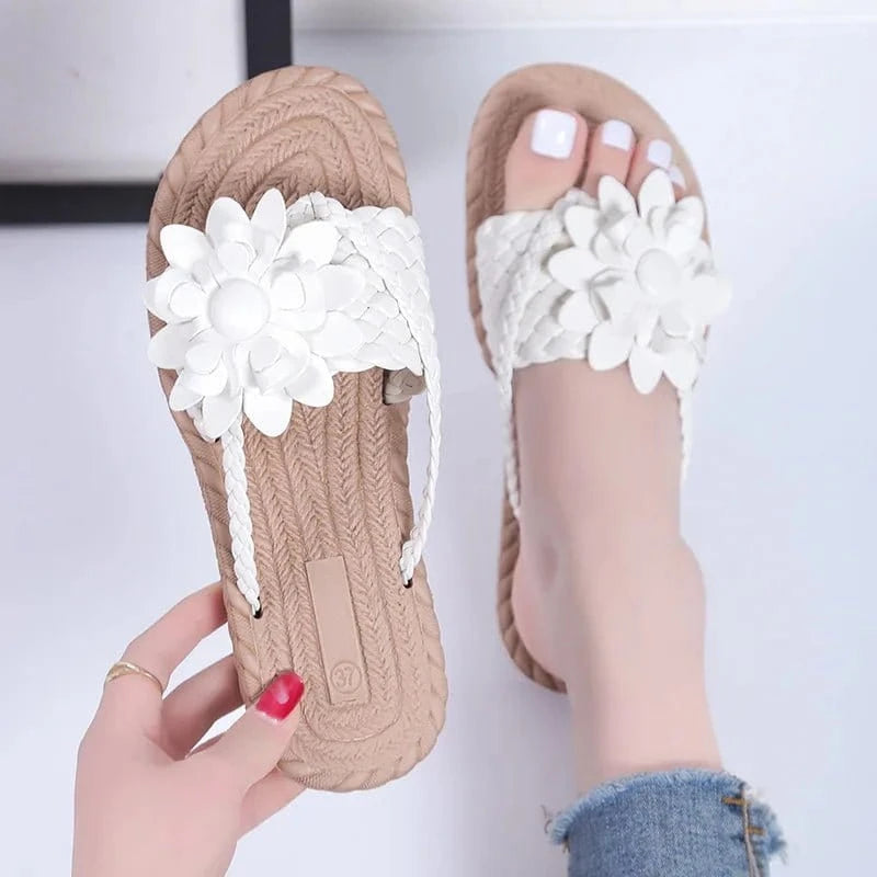 36-42 Summer floral slippers Bathroom sandals and slippers Outdoor beach slippers