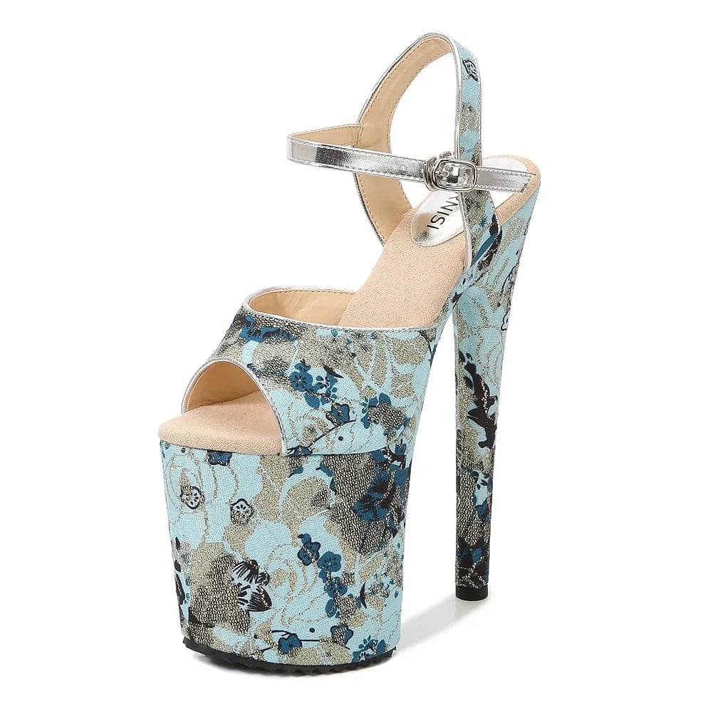 36 / light green Stylish Summer Ladies Stripper Heels 20 CM High Heels Stilettos Sandals Sexy Platform Pole Dance Shoes Women