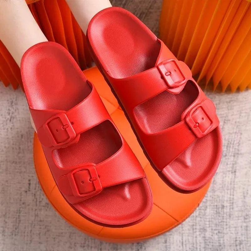 36 / Red low moq new pvc china shoes summer slippers chinese slippers blank slide slippers custom sandals  for women