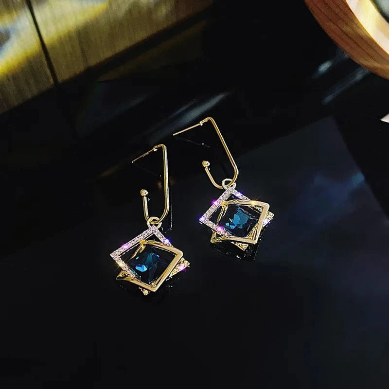 360 Gold s925 silver needle boom earrings female personality Korean Dongdaemun long tassel earrings retro pearl earrings