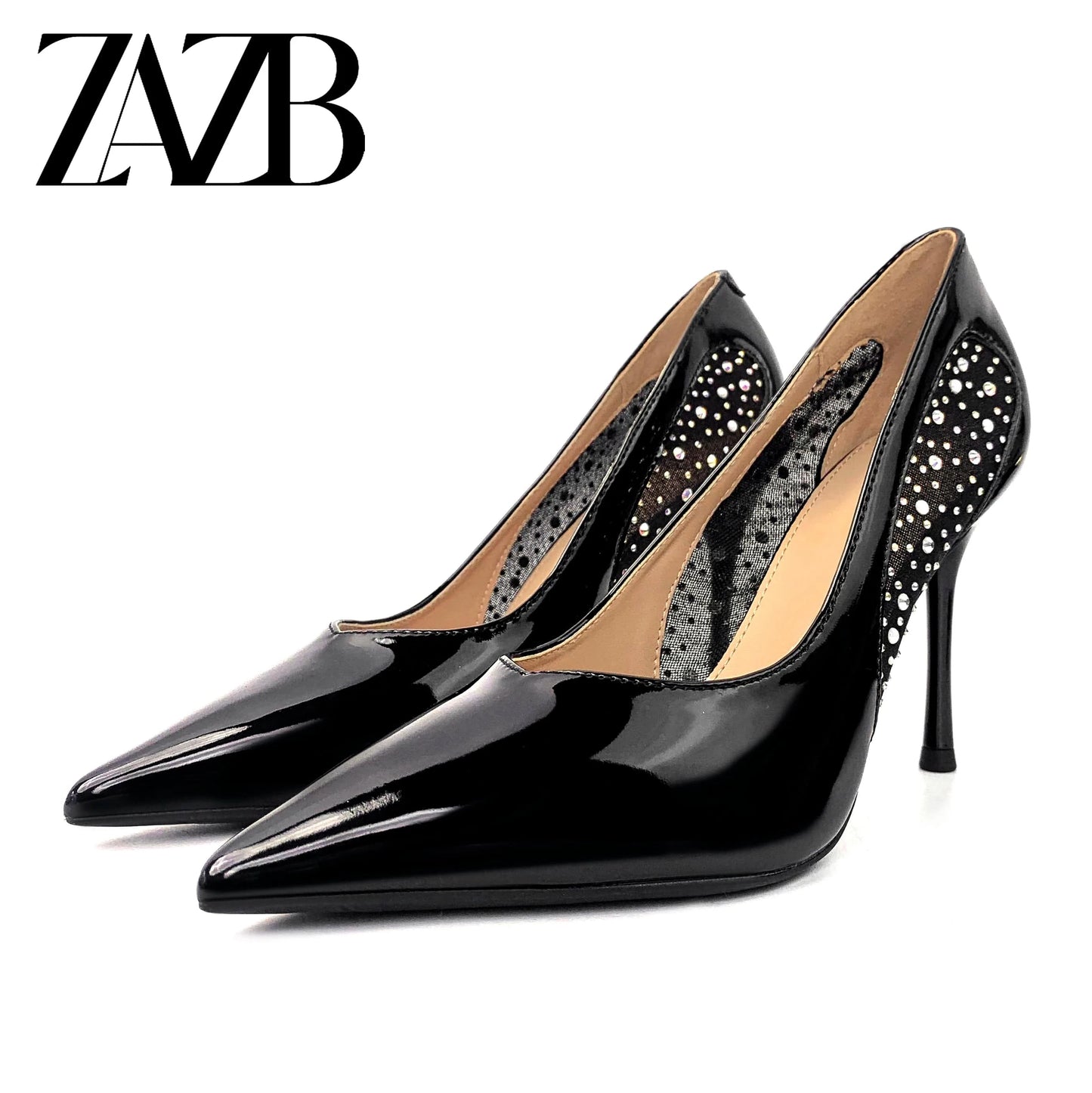 37 / Black New arrivals styles customized wholesale summer pointed end women's high heel shoes Sexy Office formal Wedding ladies Thin heel
