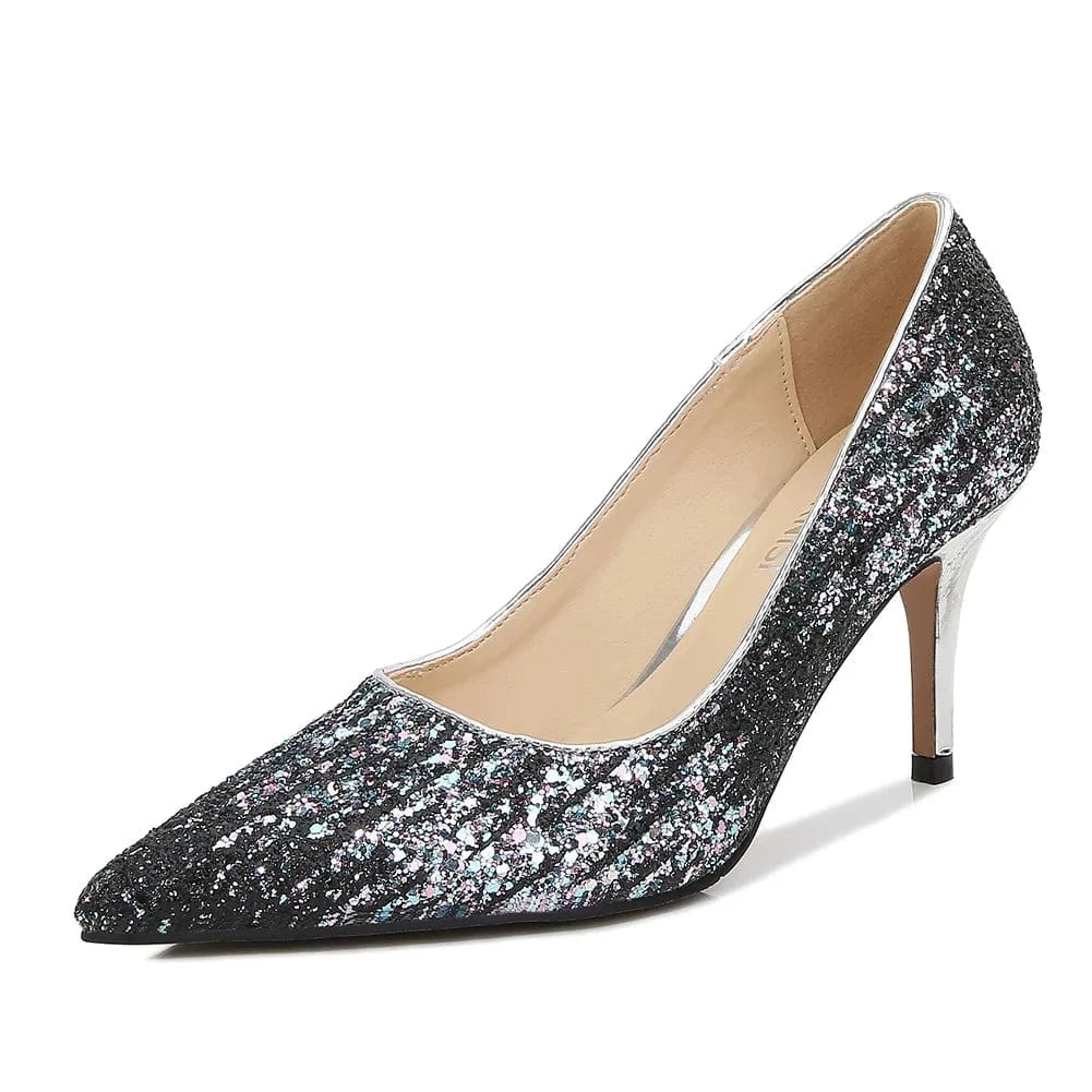 37 / black sh12006a Women Stiletto Sexy Pumps Shoes Daily Office Banquet Pointed High Heels 7.5cm Lady High Quality Dress Shoes