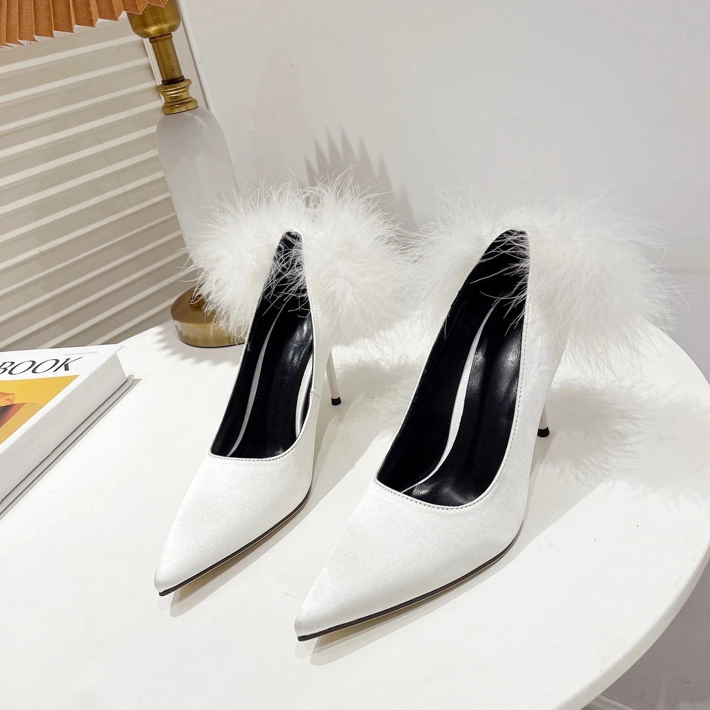 37 / White 2023 new European and American fashion party party banquet all-match sexy stiletto pointed toe women's shoes