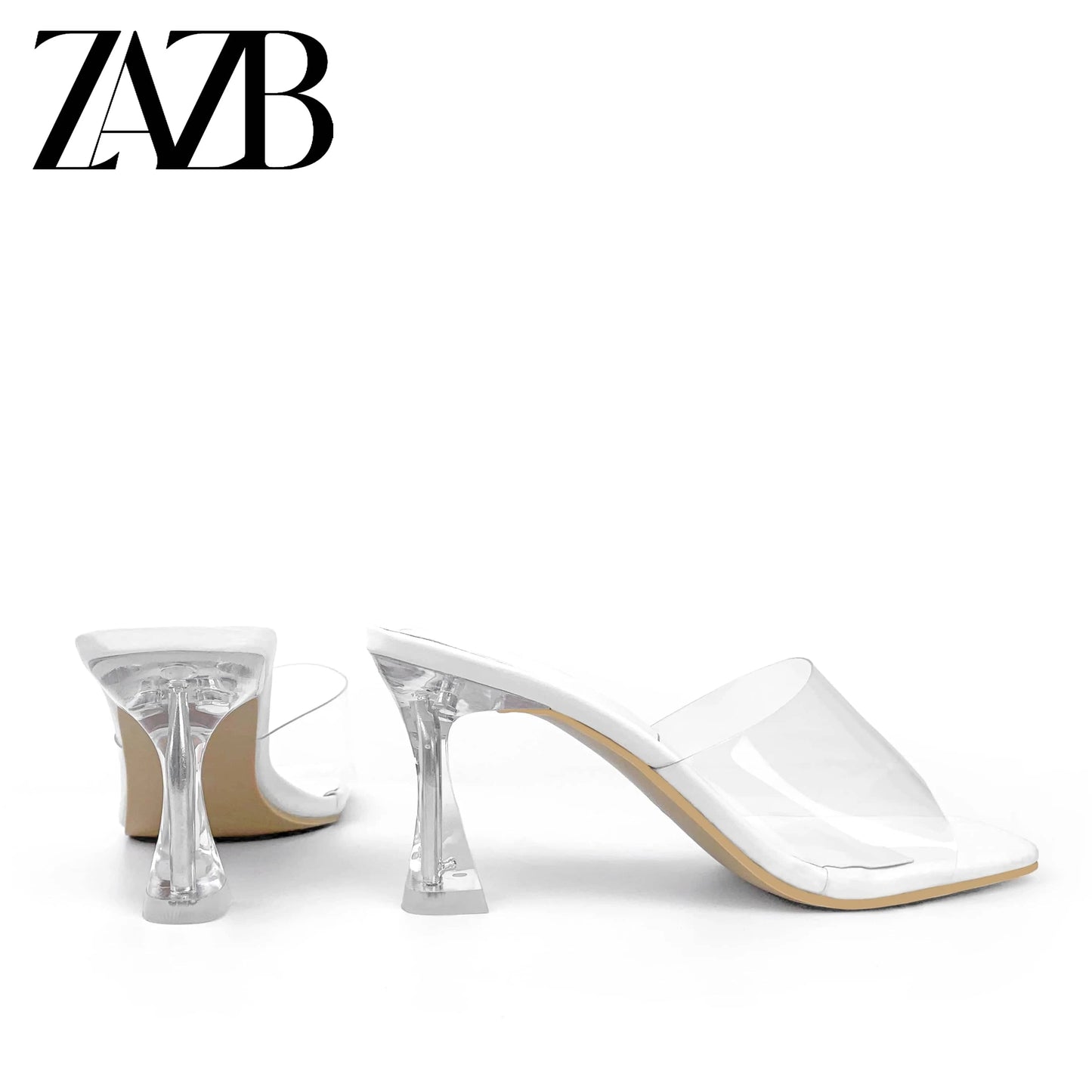 37 / White ZAZB brand Custom leather high heels shoes for women sandals and ladies femmes wedding bride chaussures pour femmes