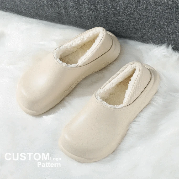38 / 2 Custom Size 34-45 Slides Waterproof Platform Girl Women Men Fashion Fur Slippers Winter Fall Home Unisex Shoes Fluffy Sandals