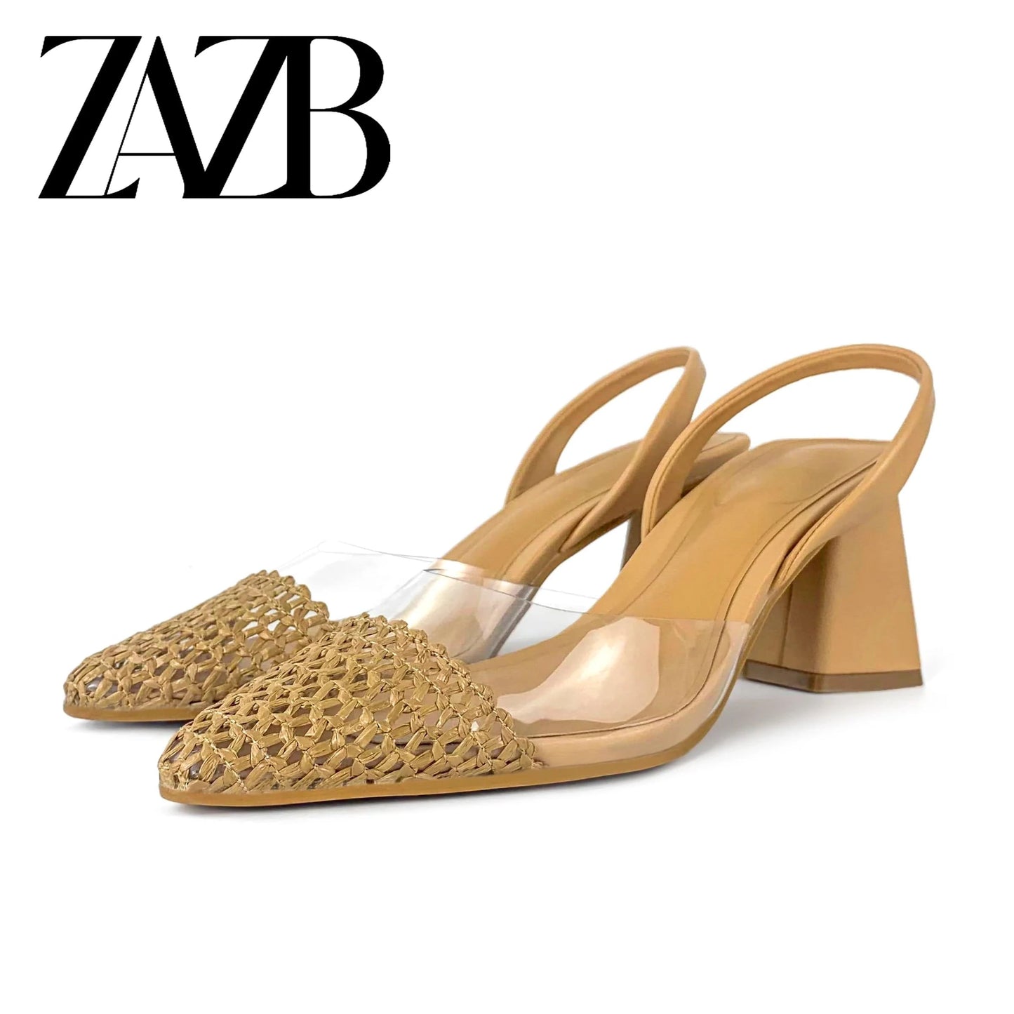 38 / apricot ZAZB Brand Customized Leather High Heels Women's Sandals Wedding Bride Elegant Women's and Women's Dress