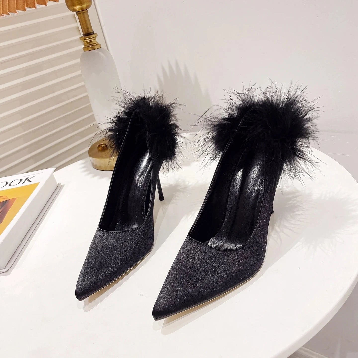 38 / Black 2023 new European and American fashion party party banquet all-match sexy stiletto pointed toe women's shoes