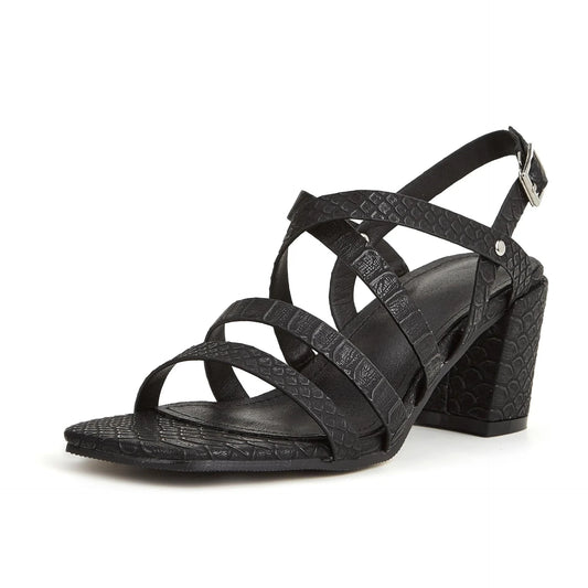 38 / Black` Women Summer Casual Block Heels Strappy Sandals Ladies Vintage Gladiator Peep Toe Ankle Strap Serpentine Sandals