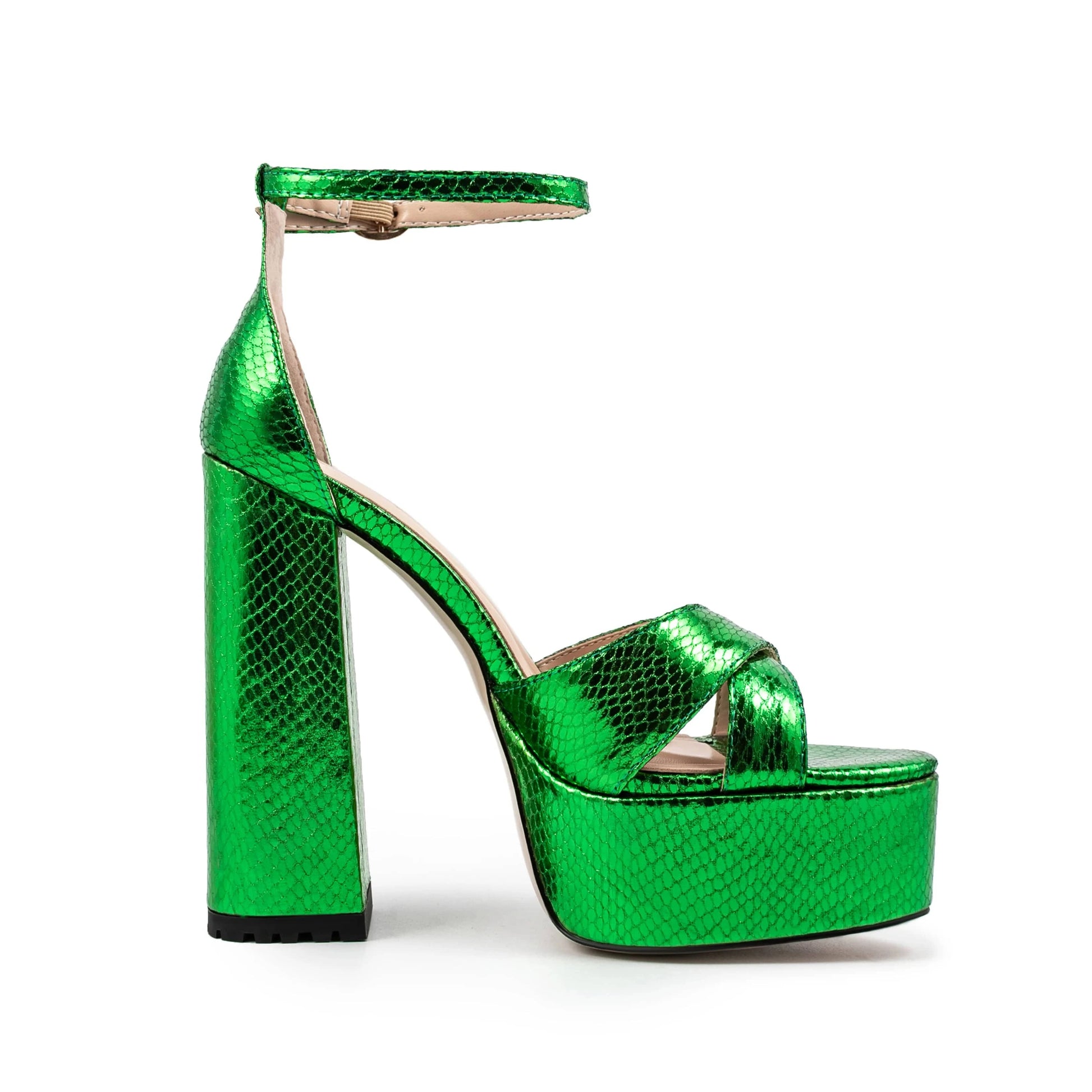 38 / Green Ubililia Women Sandals Peep Toe Heels Party Shoes Female Large Size 14CM high Heels Fashion Summer Shoes platform heels sandals