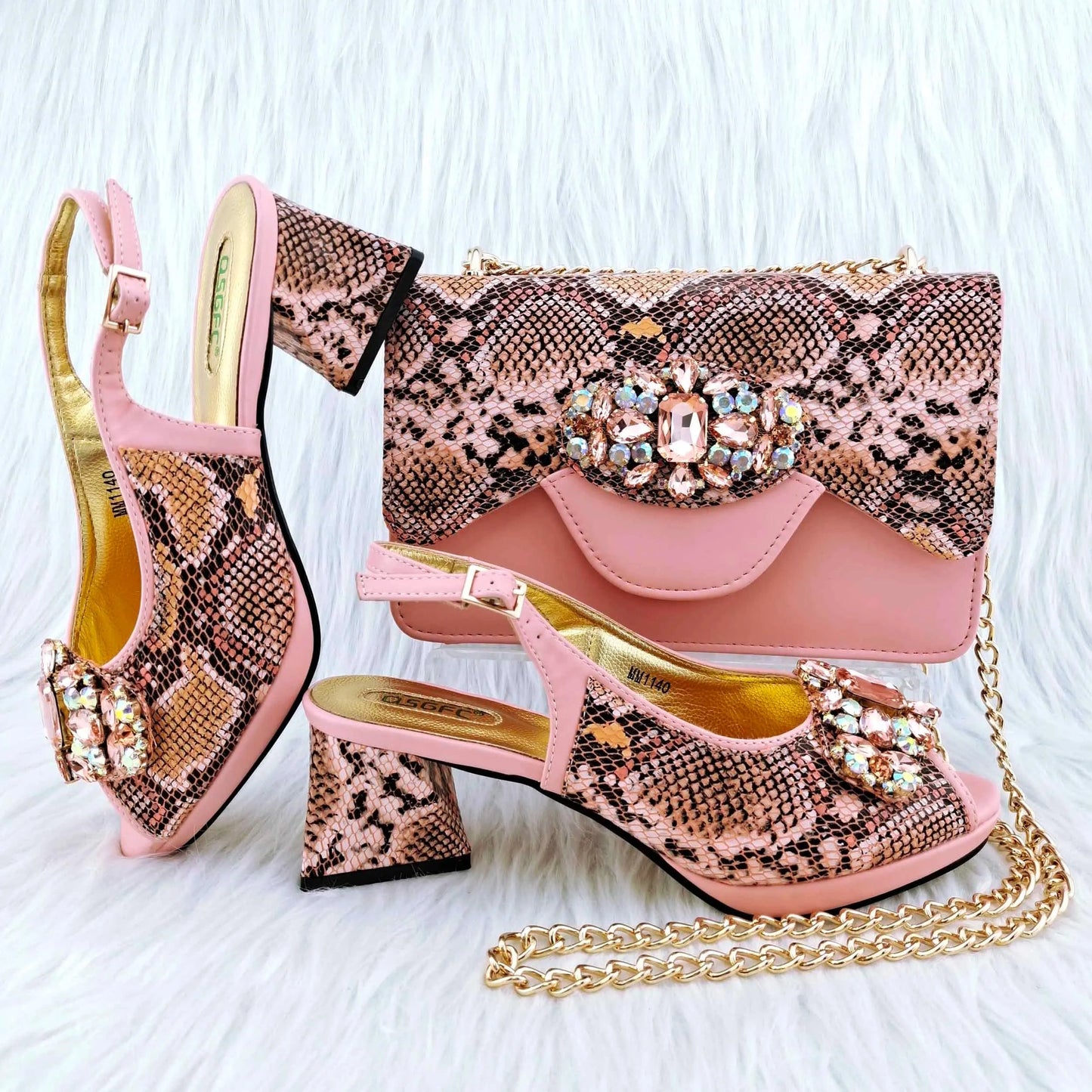 38 / MS501 BLACK Africa Style Ladies Flowers purses for women 2024 handbag green low heeled matching shoe and bag set
