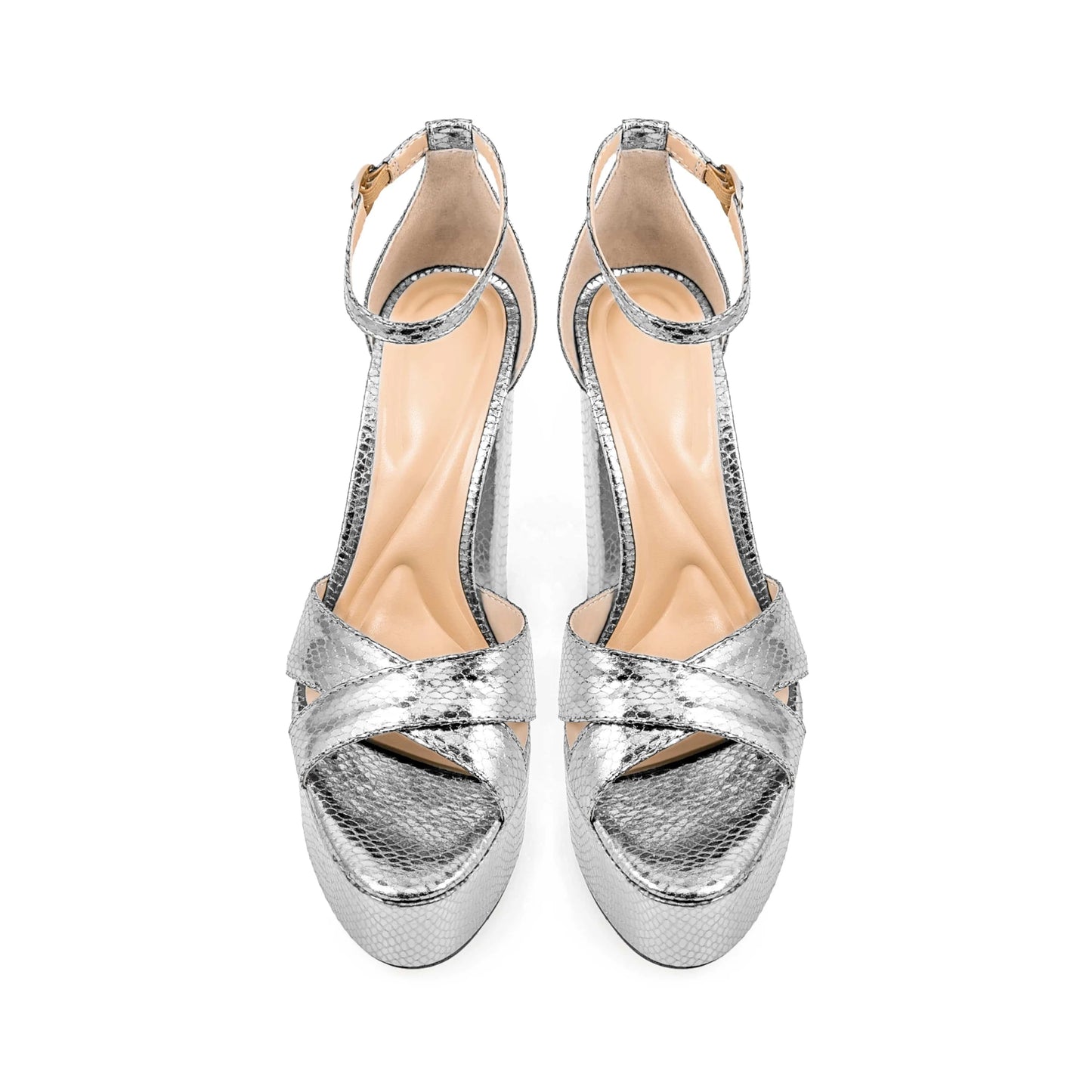 38 / silver Ubililia Women Sandals Peep Toe Heels Party Shoes Female Large Size 14CM high Heels Fashion Summer Shoes platform heels sandals