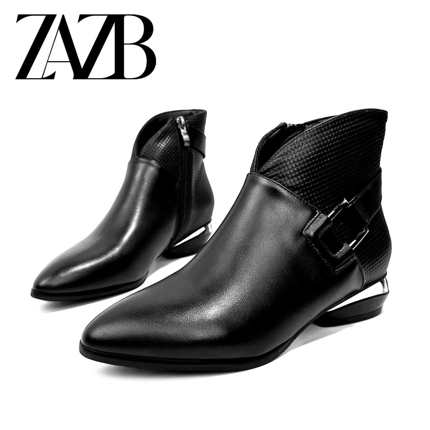 39 / Black Custom women shoelaces pointed head designer shoes high heels  leather boots  women genuine leather leathers luxury  Zipper