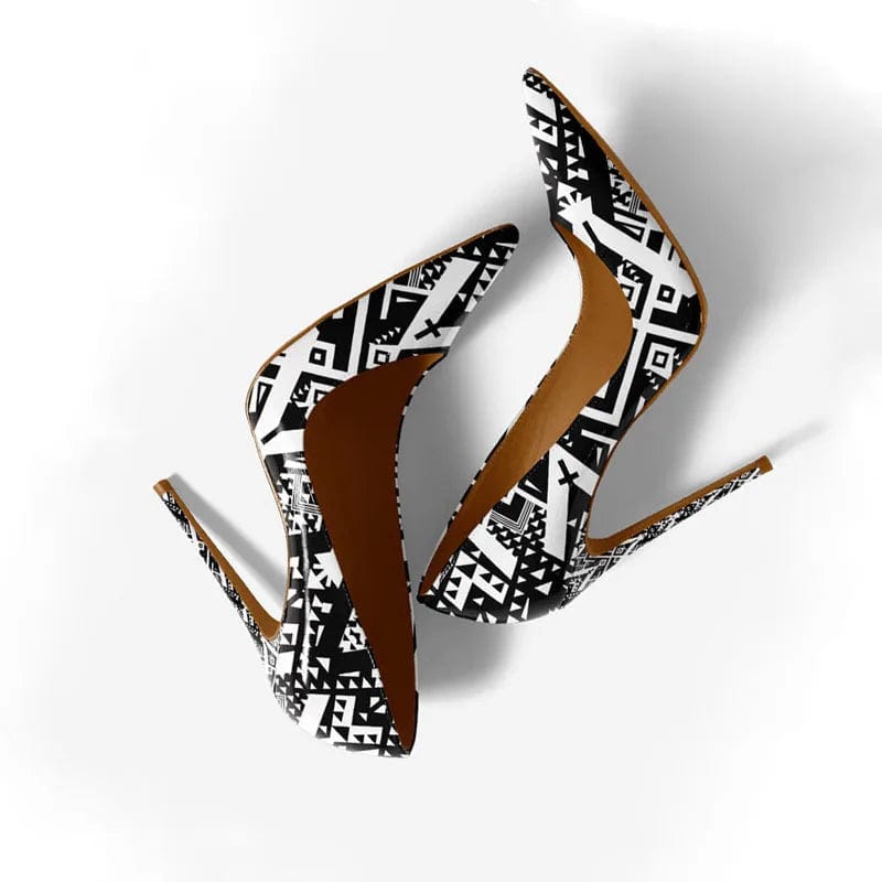 39 / Black New Stiletto Pointed Shallow Pumps for Ladies and Women Color Matching High Model Catwalk Heel Sandals