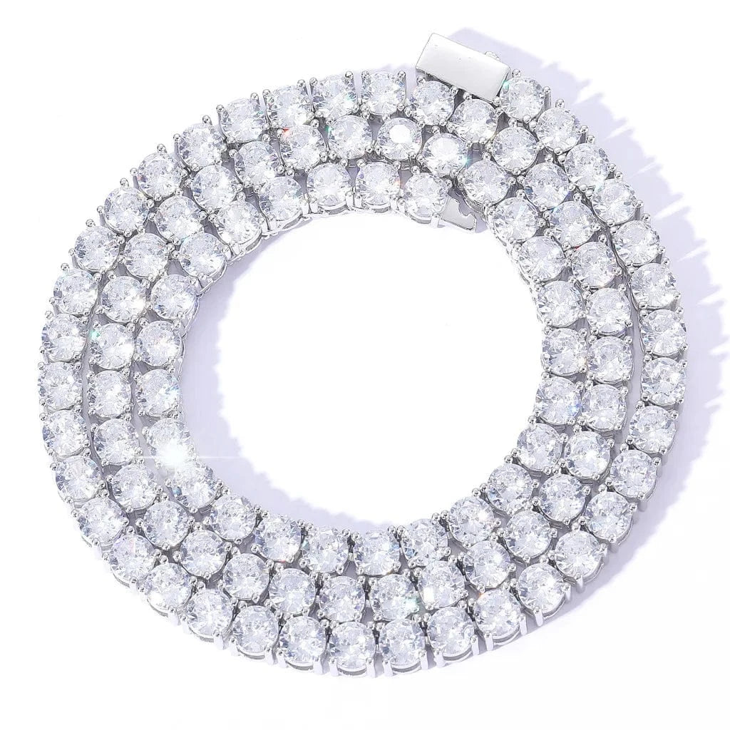 3mm 22inches white Moissanite Pendant Hiphop Tennis Chain Pendant 925 Silver Hip Hop Jewelry Gold Plated Sterling Silver Bracelet Men CG Daily Wear