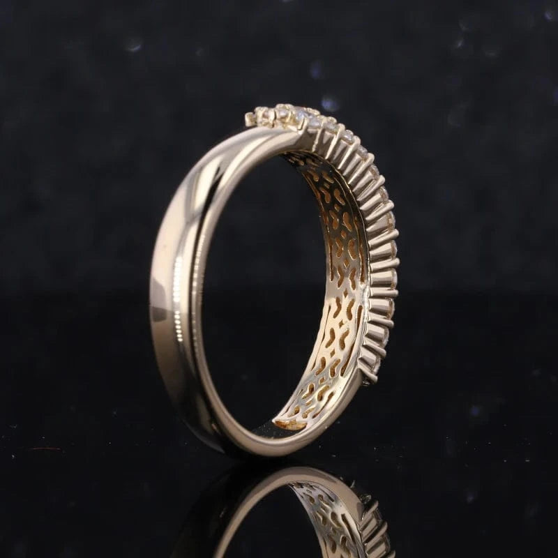 4.5 / Yellow Starsgem 14k gold ring round brilliant cut luxury wedding ring lab grown diamond jewelry